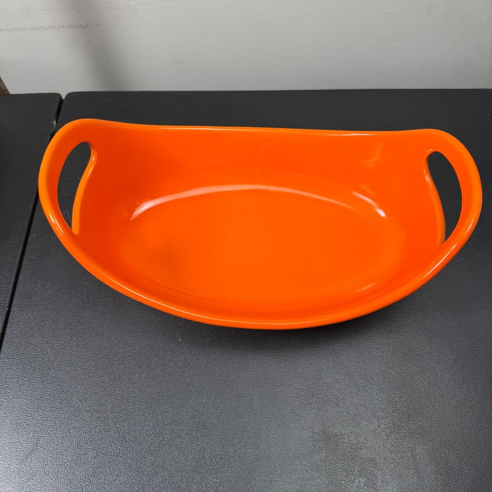 Rachael Ray Oval Baker Unisex 1.25 Quart Orange Stoneware Casserole Dish cook